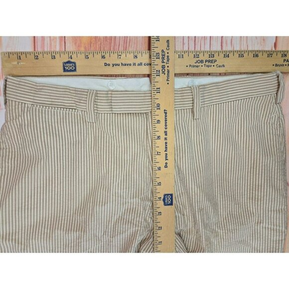 Polo Ralph Lauren Beige Striped Cotton Mens Shorts Size 35 - Picture 5 of 6